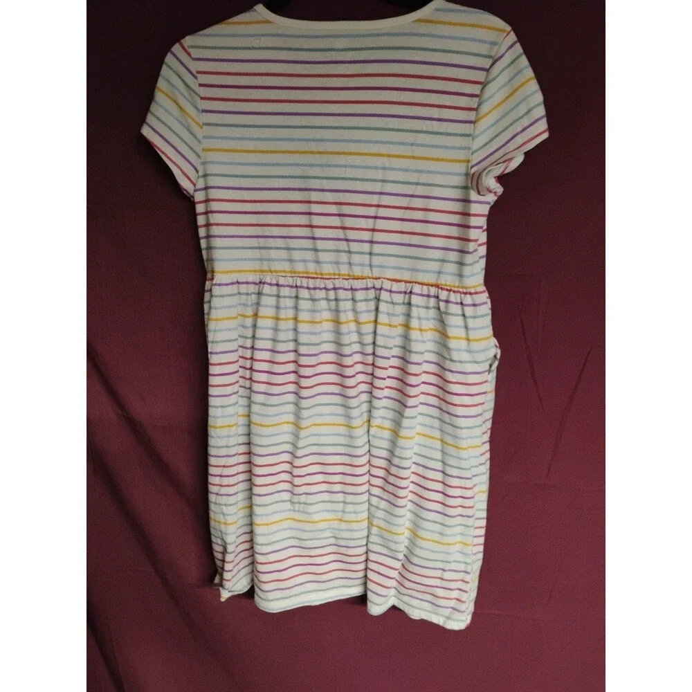 Wonder Nation Dress Lot 2 Girls Size XL 14-16  Pockets Rainbow Twins Striped